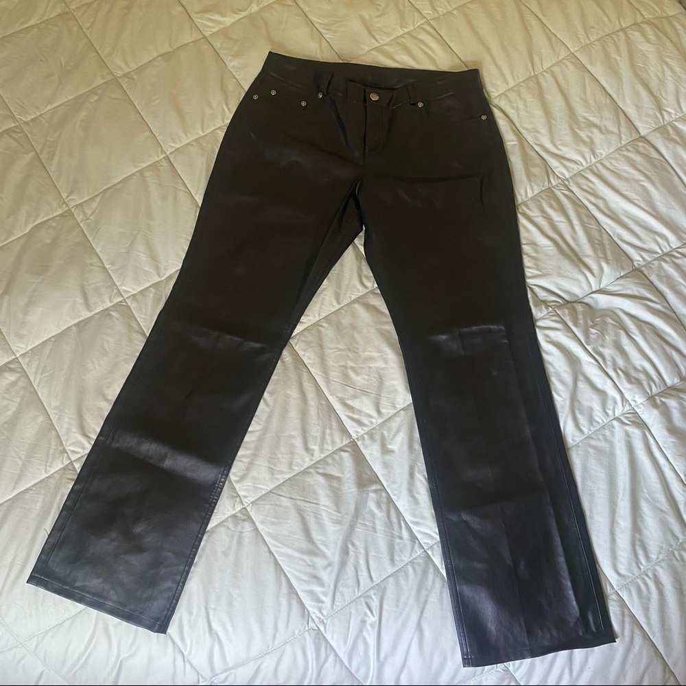 Express Low Rise Leather Pants. 90’s and 00’s.